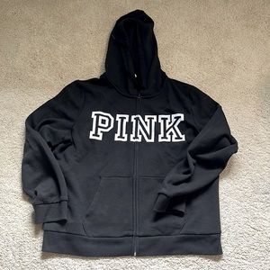 Black PINK zip-up hoodie